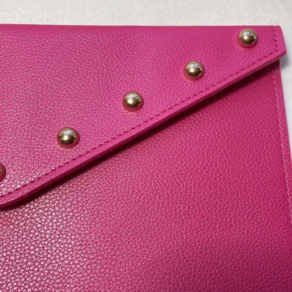 New Juicy Couture Pink with Gold Embellishments Clutch Handbag - Picture 4 of 12